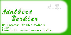 adalbert merkler business card